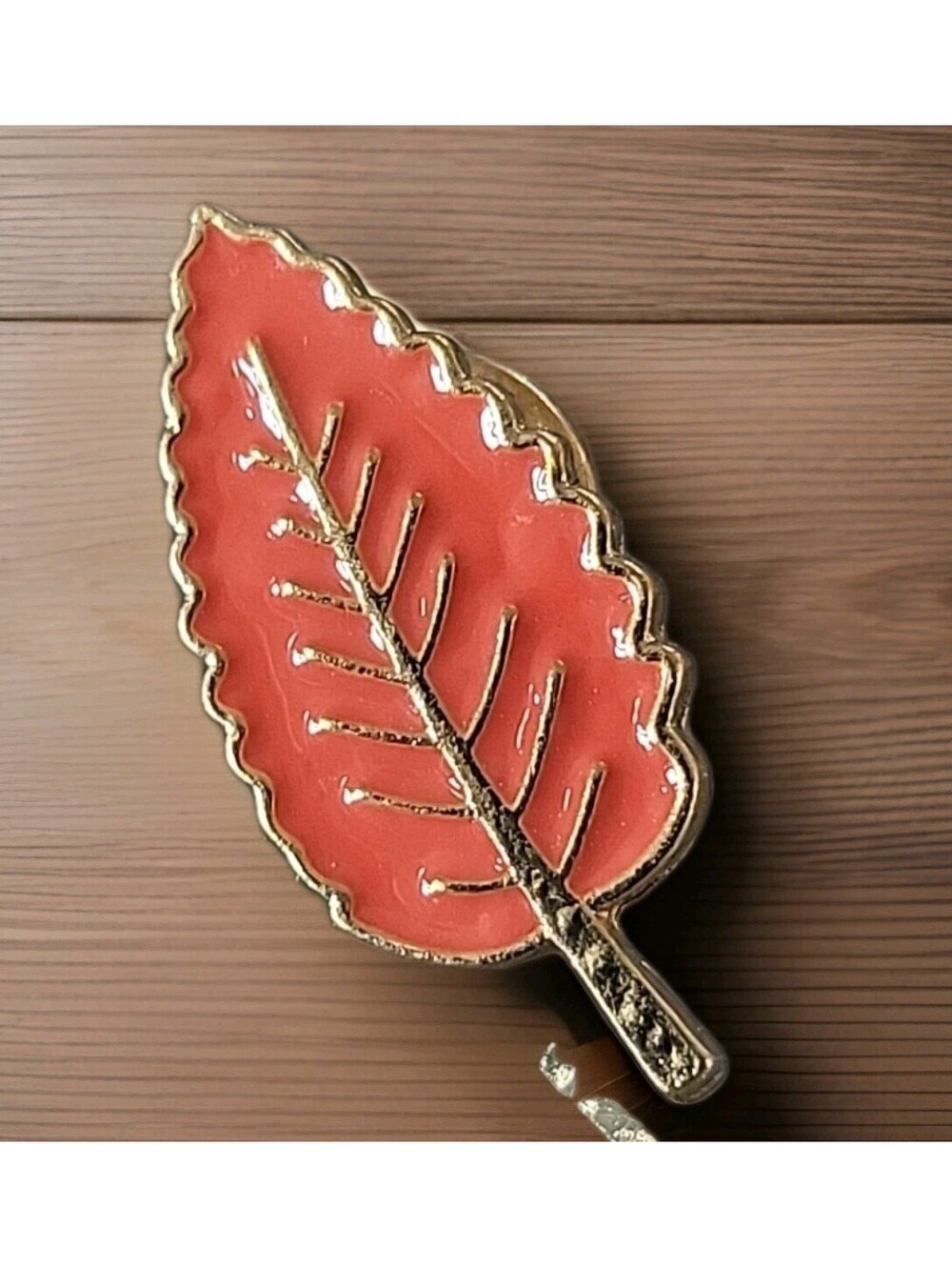 Vintage Fall Autumn Brooch Pin Jewelry Happy Leaf Tree Leaves Thanksgiving M66